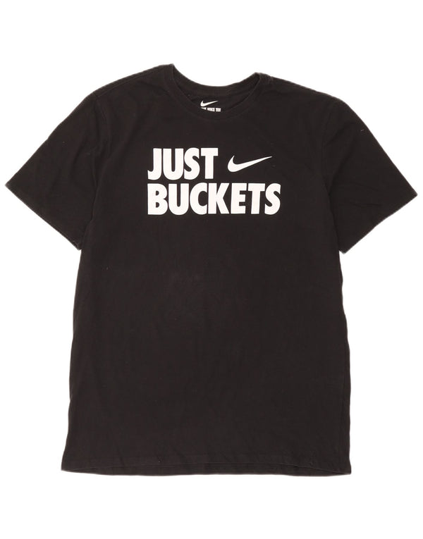 Nike Herren Dri Fit Graphic T-Shirt Top XL Schwarz Baumwolle