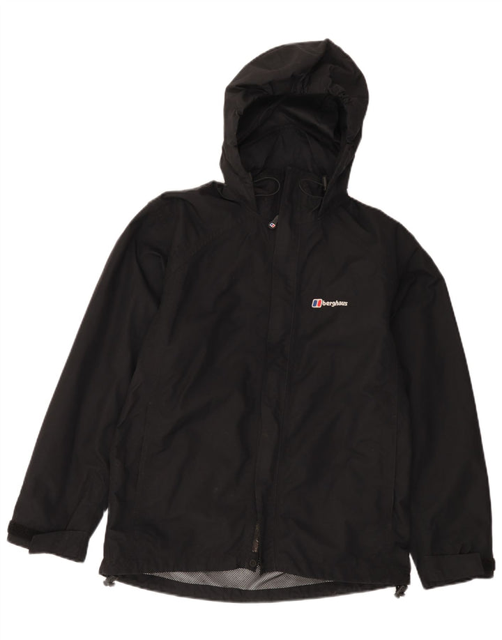 Berghaus Damen Übergroße Kapuzen-Regenjacke UK 10 Small Schwarz Nylon
