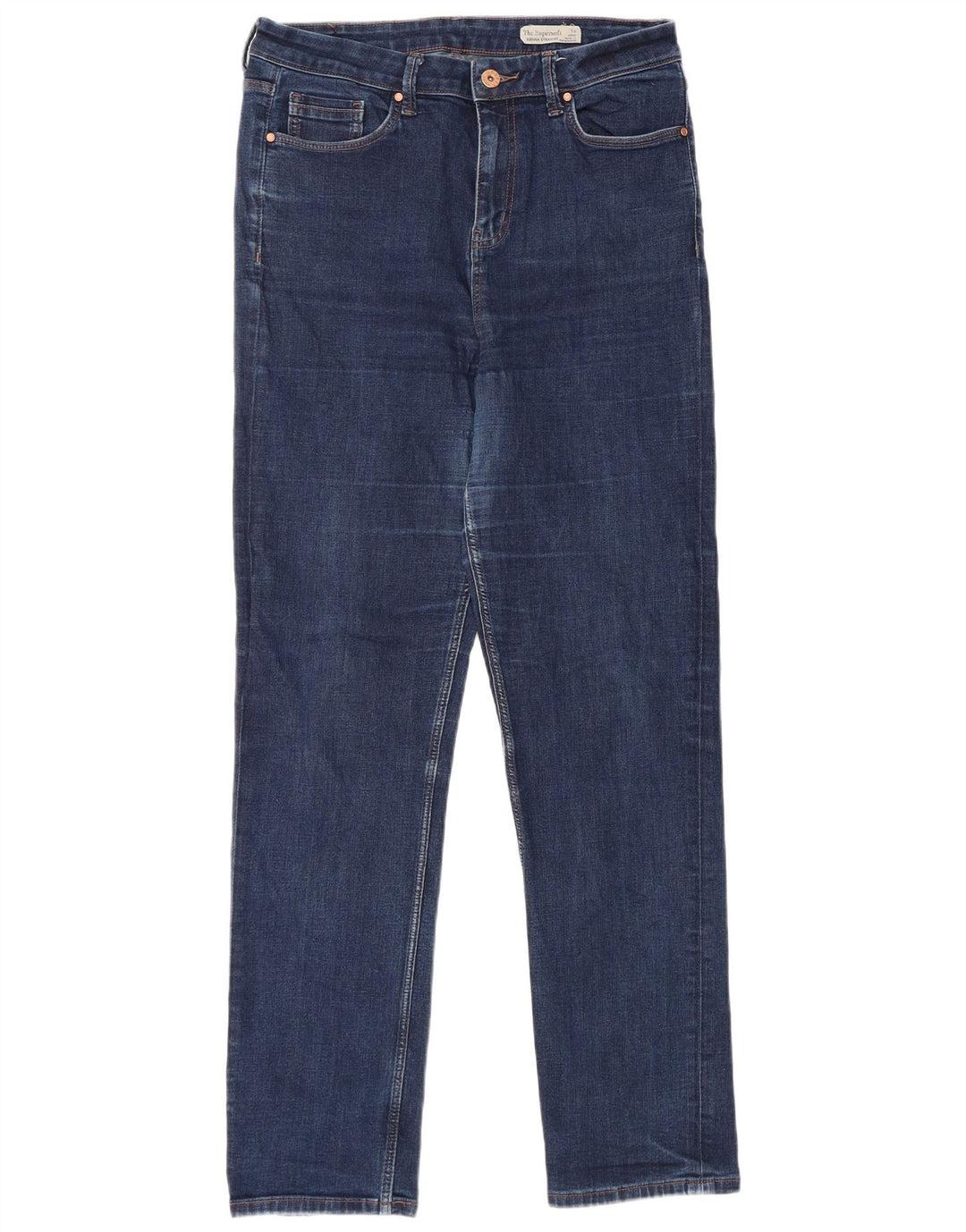 Marks & Spencer Damen Sienna Straight Jeans UK 14 Medium W30 L30 Blau