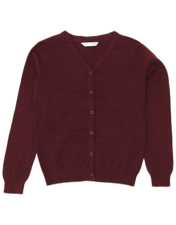 John Lewis Mädchen-Cardigan-Pullover, 9–10 Jahre, burgunderfarbene Baumwolle