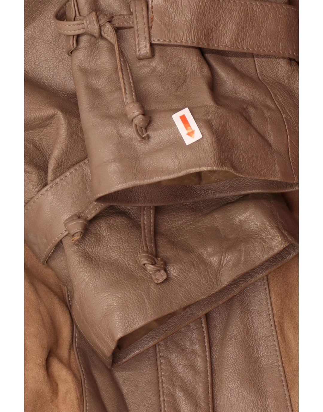 Norma Womens Loose Fit Ledermantel UK 14 Mittelbraun gestreift klassisch