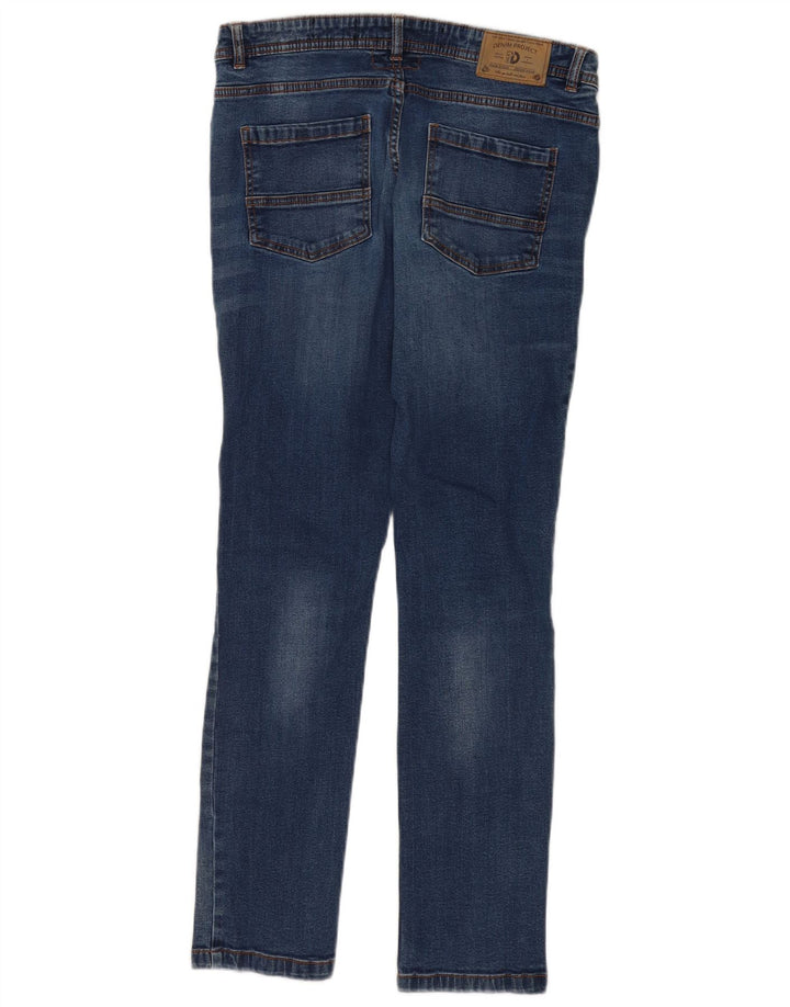 Dack's Herren Slim Jeans IT 48 Medium W32 L30 Blaue Baumwolle