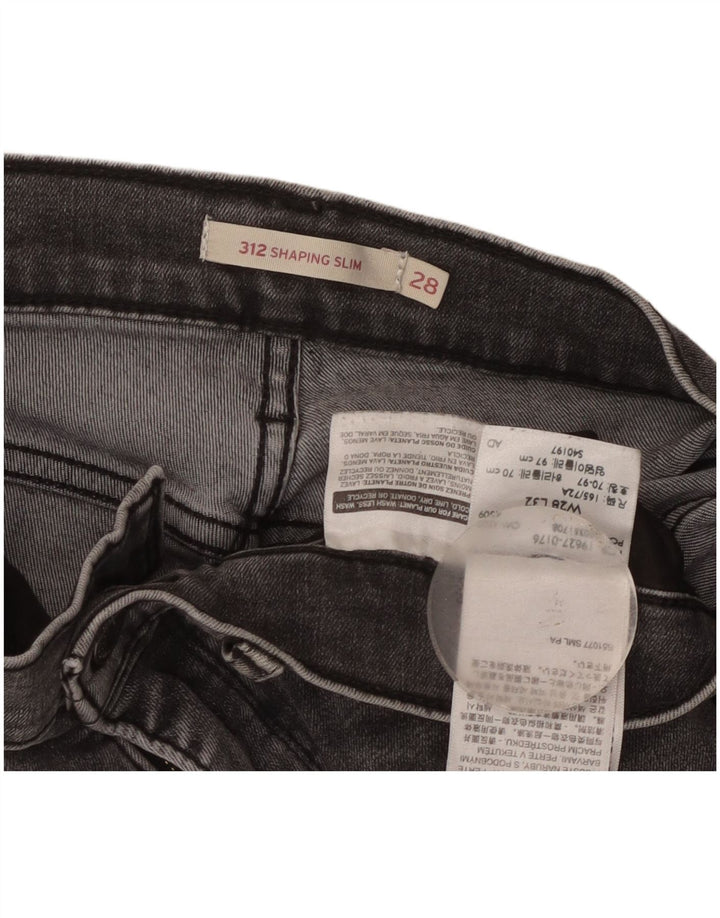 Levi's Damen 312 Shaping Slim Jeans W28 L32 Graue Baumwolle