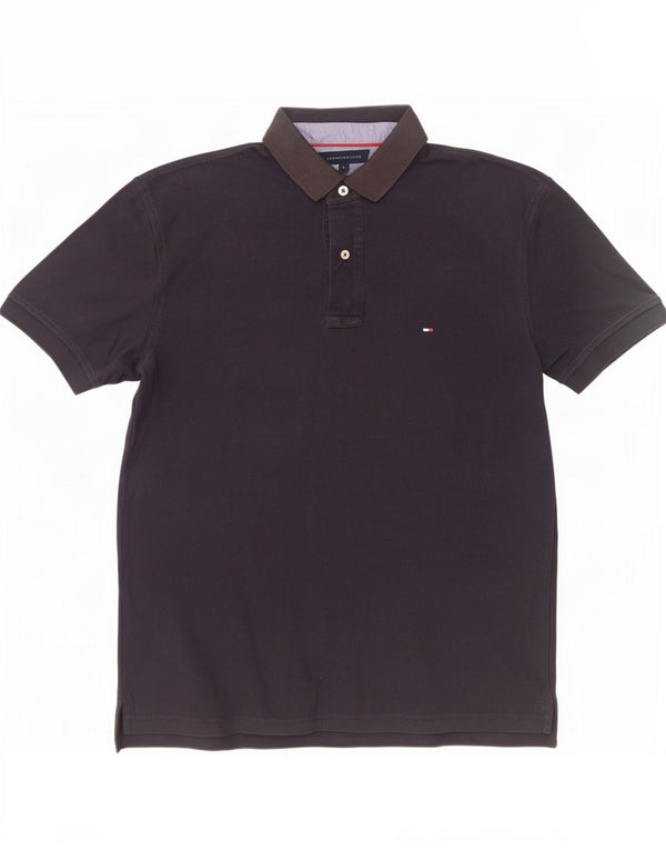 Tommy Hilfiger Herren-Poloshirt, große marineblaue Baumwolle