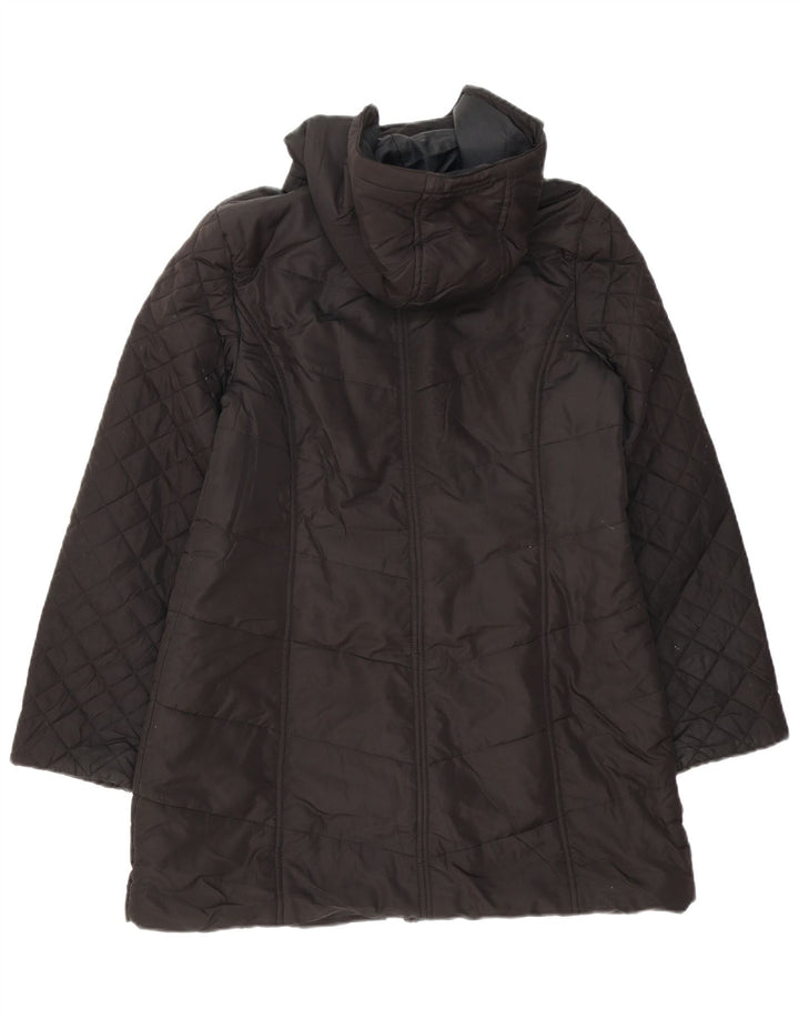 M&Co Damen-Windbreaker-Mantel mit Kapuze, UK 14, mittelschwarz, Polyester