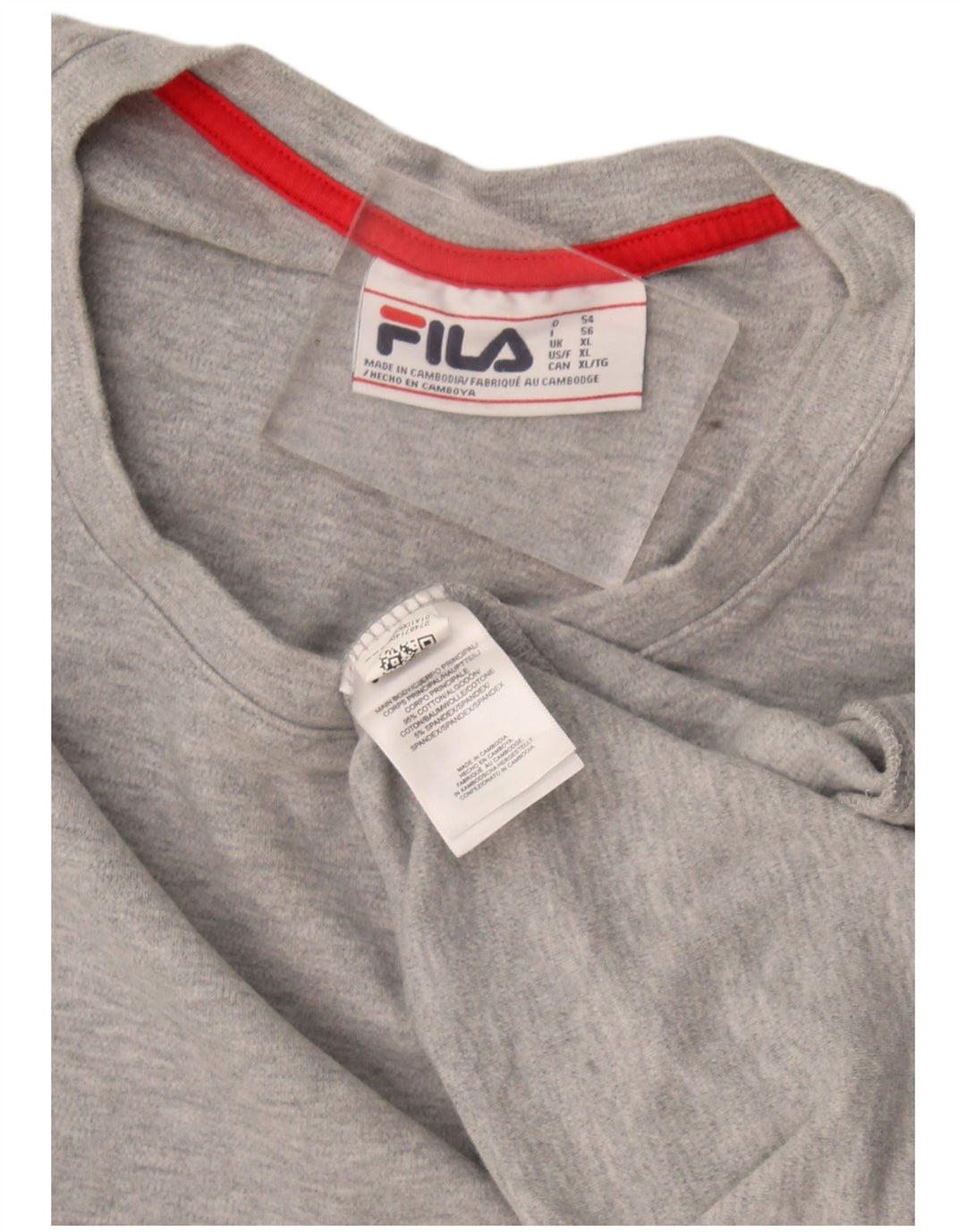 Fila Herren Sweatshirt Pullover XL Grau Baumwolle