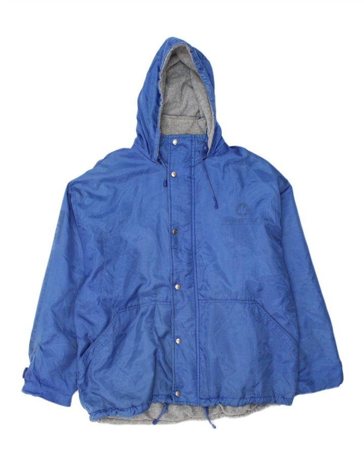 INVICTA Mens Hooded Windbreaker Jacket UK 40 Large Blue Vintage Invicta and Second-Hand Invicta from Messina Hembry 
