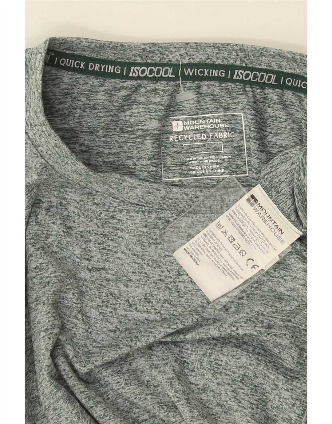 MOUNTAIN WAREHOUSE Herren-T-Shirt-Oberteil, klein, grün geflecktes Polyester