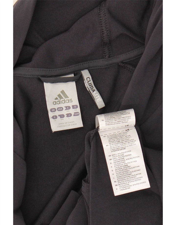 Adidas Damen Graphic Zip Hoodie Pullover UK 12 Medium Marineblau Polyester