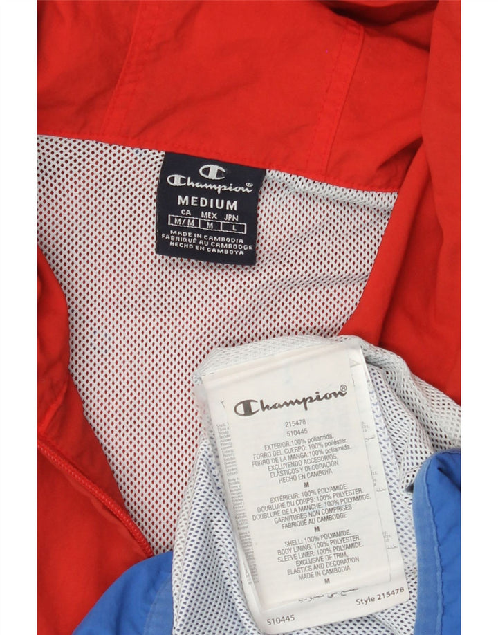 Champion Herren Graphic Anorak Jacke UK 38 Mittelblaues Colourblock-Polyamid