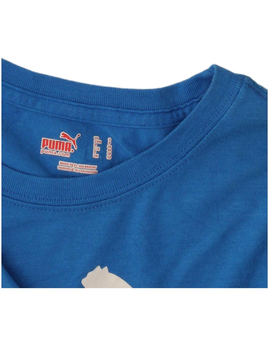 PUMA Damen Graphic T-Shirt Top UK 10 Small Blau