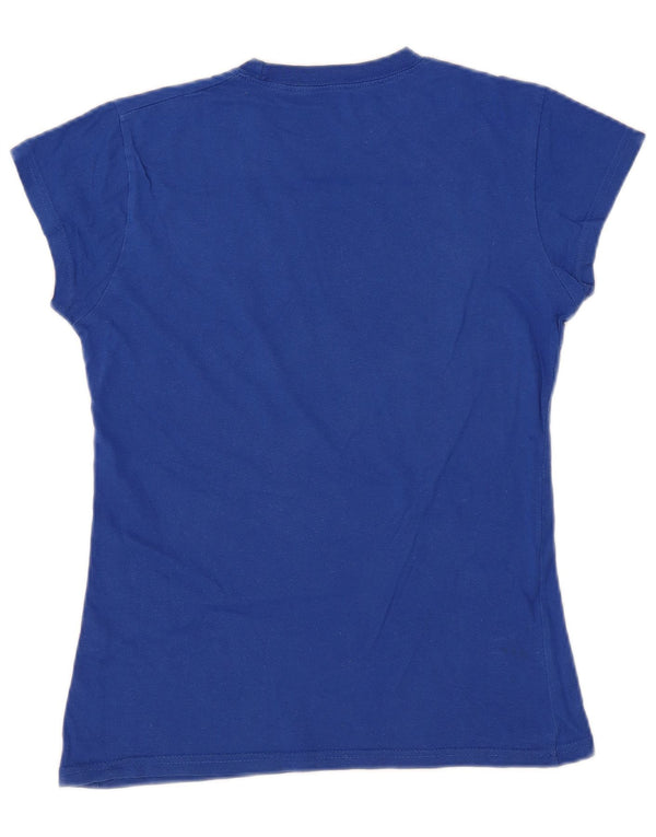 Hard Rock Cafe Damen Berlin Graphic T-Shirt Top UK 12 Mittelblaue Baumwolle