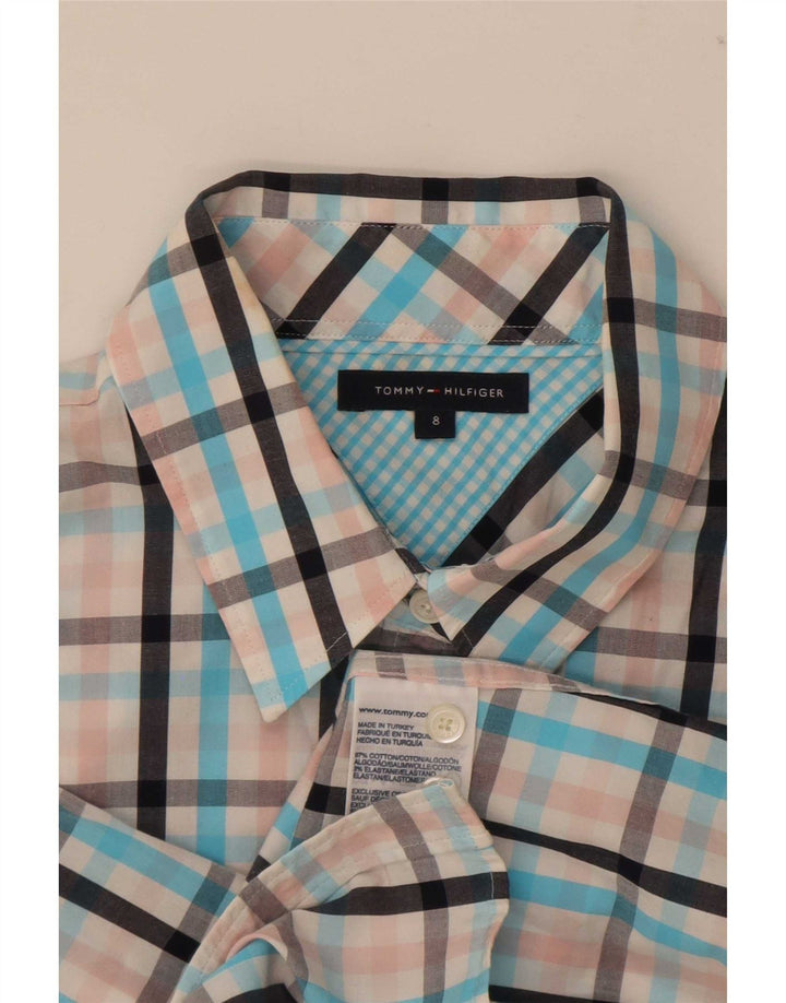 Tommy Hilfiger Damen Kurzarmhemd US 8 Medium Mehrfarbig Gingham