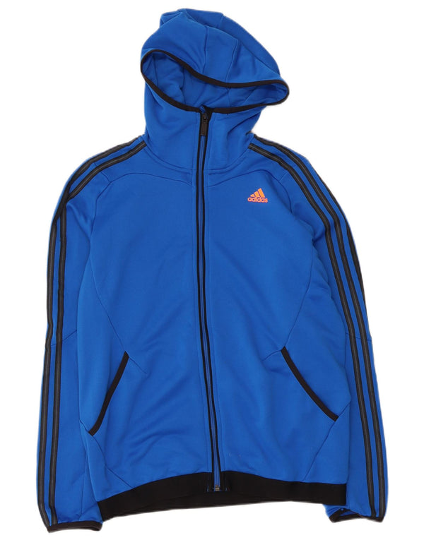 Adidas Jungen Climalite Zip Hoodie Pullover 13–14 Jahre blauer Farbblock