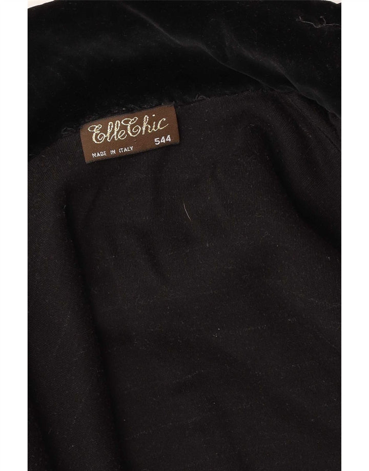 Vintage Damen Übergroßer Cape Mantel Einheitsgröße Schwarz