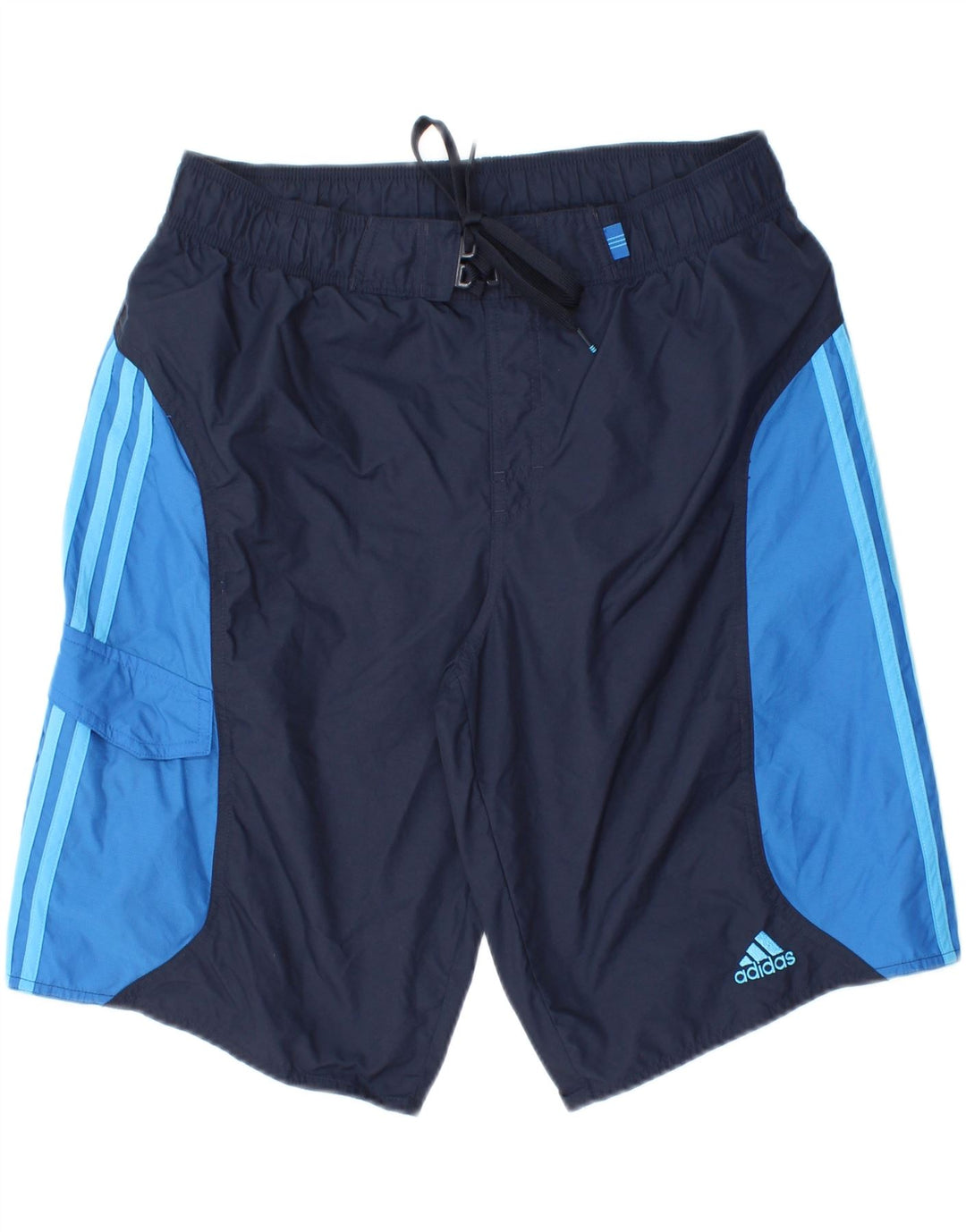 ADIDAS Herren-Badeshorts, mittelgroß, marineblau, Colourblock-Polyamid