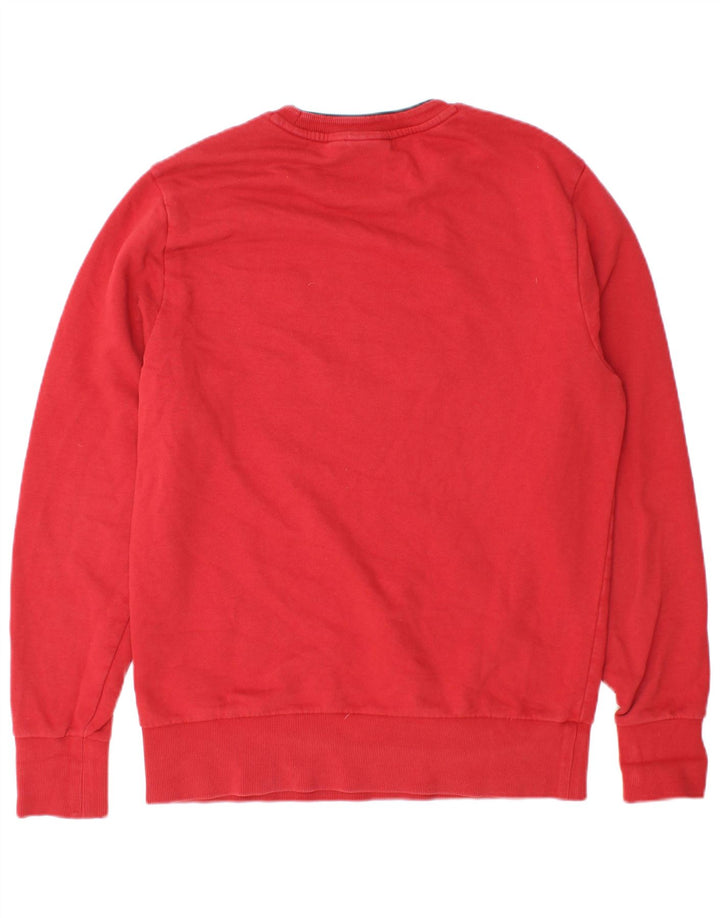 Napapijri Herren-Sweatshirt mit Grafik, mittelrote Baumwolle