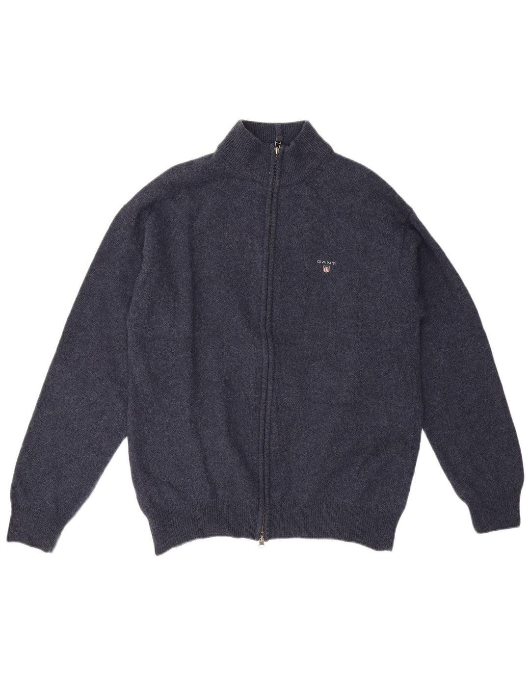 Gant Herren Strickjacke XL Marineblaue Lammwolle