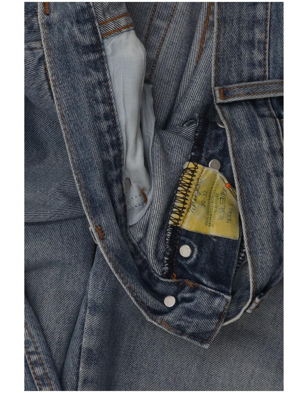 WRANGLER Herren Texas Straight Jeans W30 L32 Blaue Baumwolle