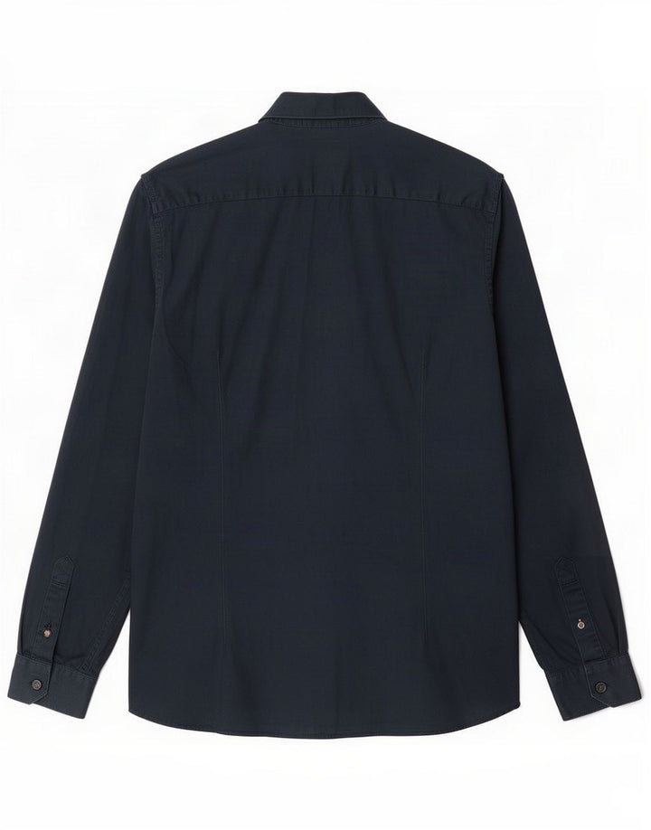 Ted Baker Herrenhemd Größe 5 XL Marineblaue Baumwolle