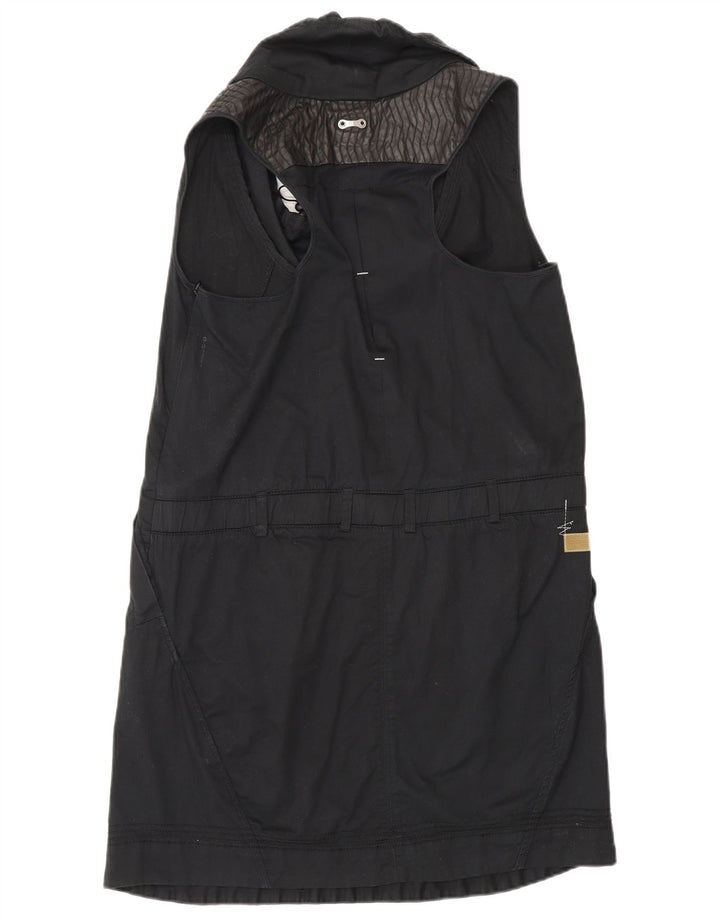 G-Star Damen Ärmelloses Basic-Kleid UK 12 Mittelschwarze Baumwolle