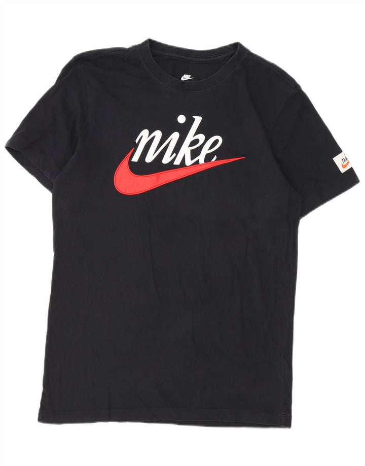 Nike Herren-T-Shirt mit Grafik, Größe S, schwarze Baumwolle