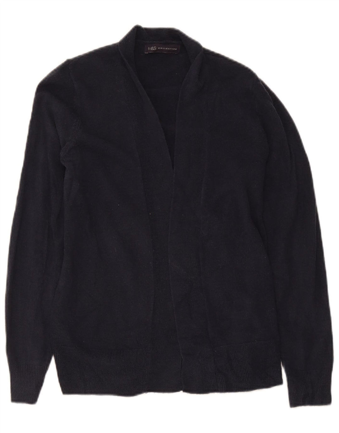 Marks & Spencer Damen-Strickjacke, offen, klein, Marineblau, Acryl