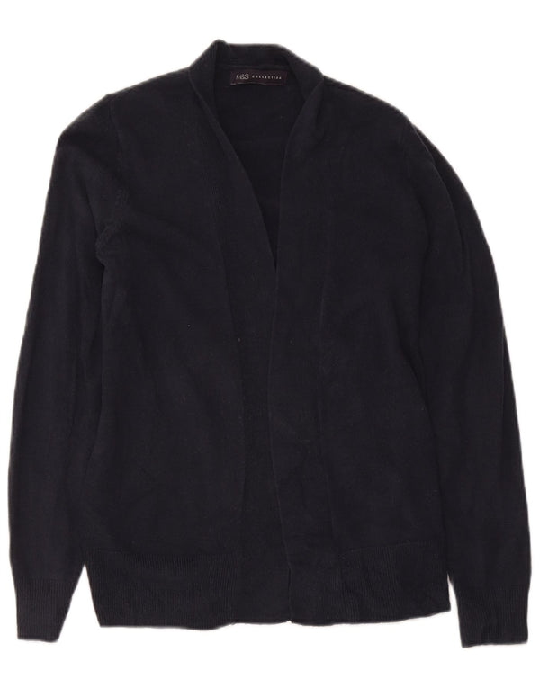Marks & Spencer Damen-Strickjacke, offen, klein, Marineblau, Acryl
