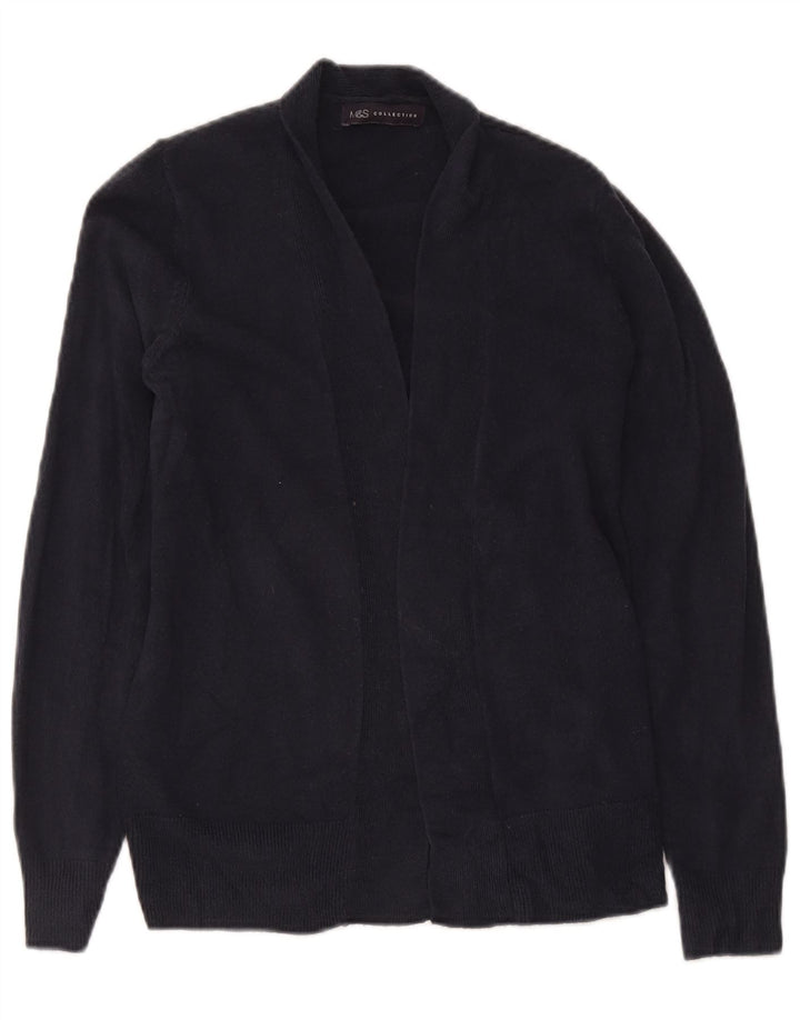 Marks & Spencer Damen-Strickjacke, offen, klein, Marineblau, Acryl