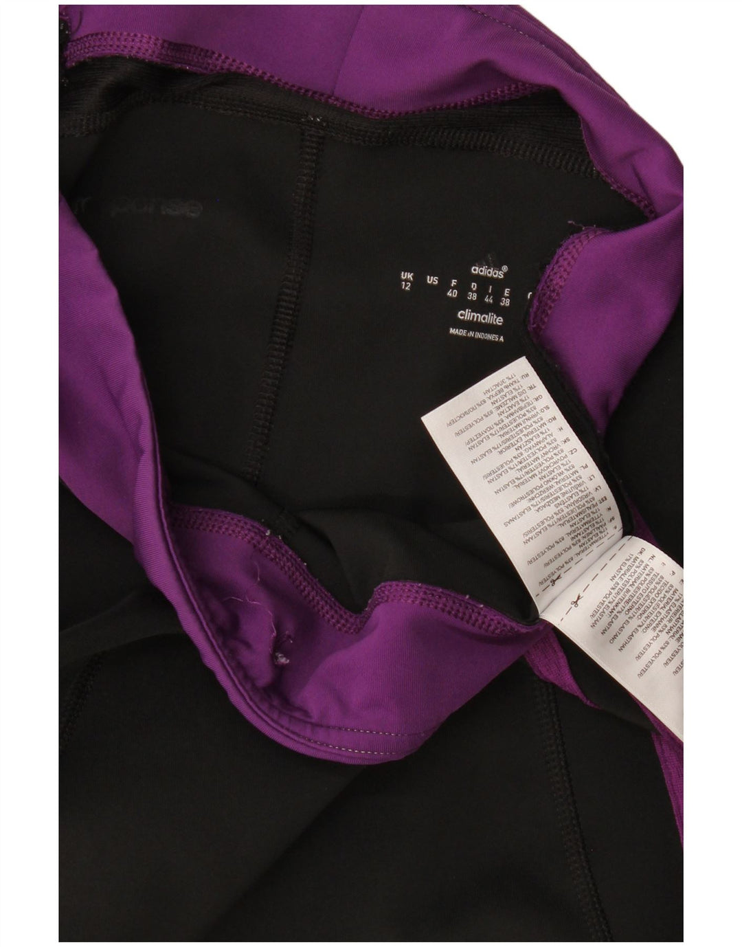 Adidas Damen Climalite Capri-Leggings UK 12 Mittelschwarz Farbblock