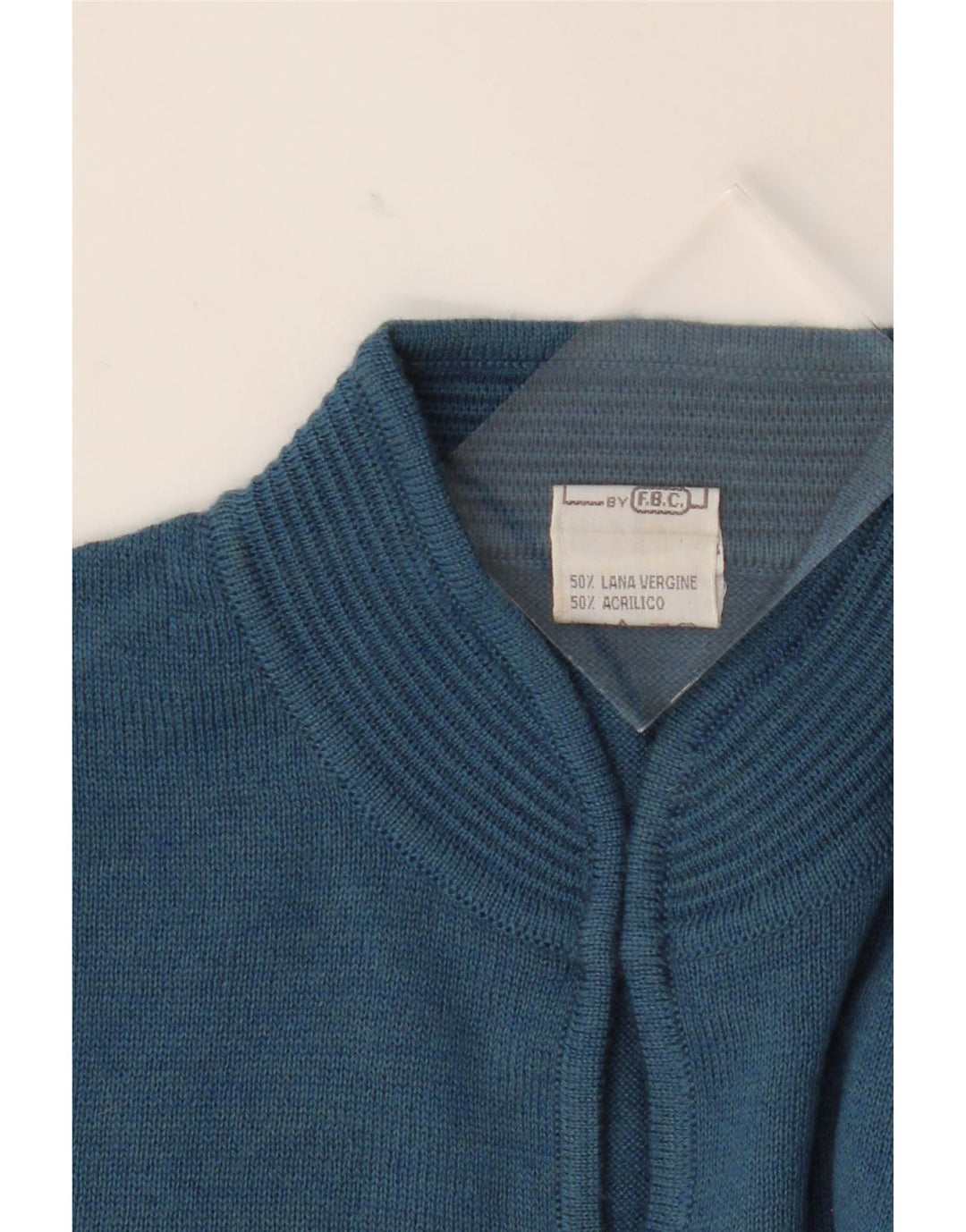 VINTAGE Womens Turtle Neck Jumper Sweater UK 14 Medium Navy Blue Wool Vintage Vintage and Second-Hand Vintage from Messina Hembry 