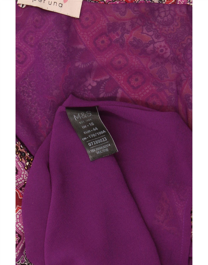 Marks & Spencer Damen-Sommerkleid, UK 46, groß, mehrfarbig, Blumenmuster, Polyester