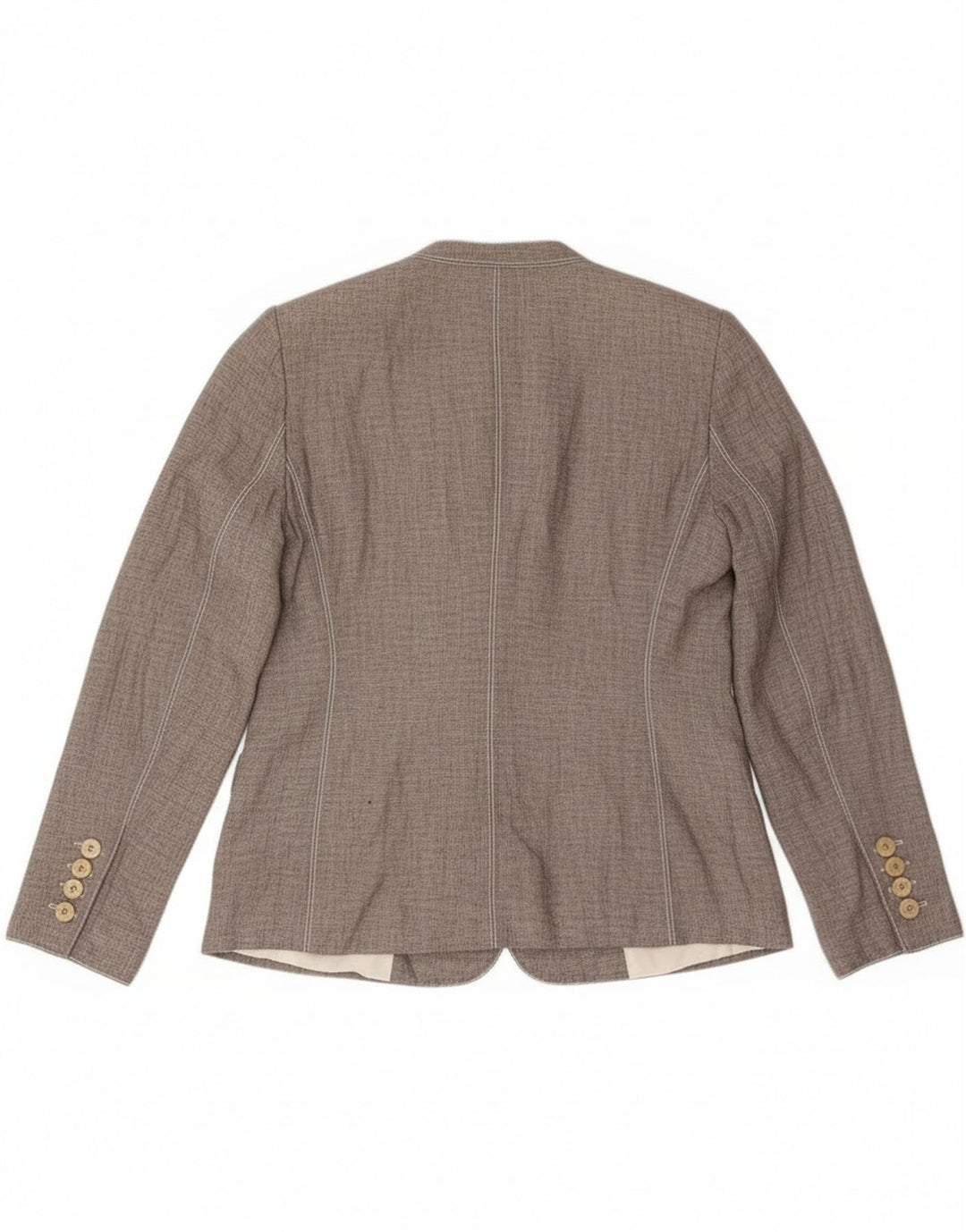 Armani Collezioni Damen 2-Knopf-Blazerjacke IT 46 Großes graues Leinen