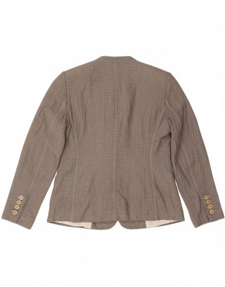 Armani Collezioni Damen 2-Knopf-Blazerjacke IT 46 Großes graues Leinen