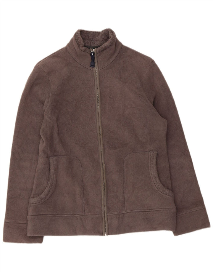 Marks & Spencer Damen Fleecejacke UK 12 Mittelgraues Polyester