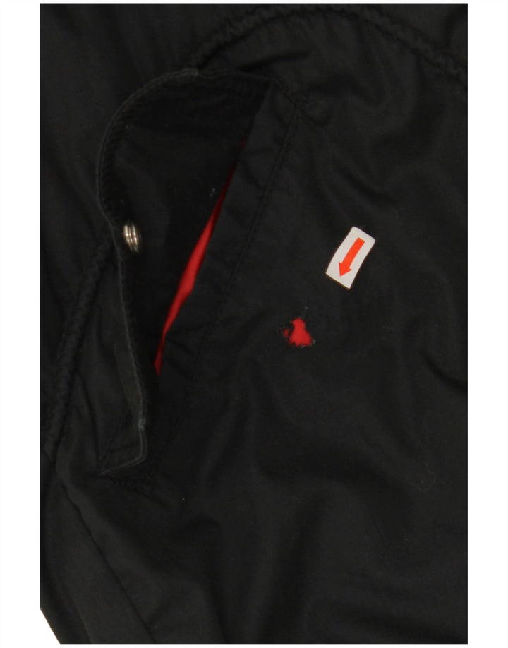 Vintage Damen Windjacke UK 18 XL Schwarz Polyethylen