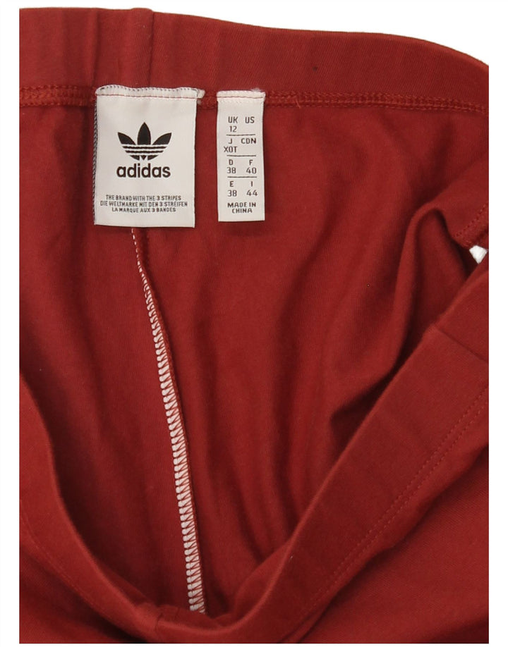 Adidas Damen Graphic Leggings UK 12 Medium Burgund