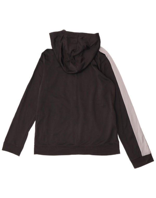 Under Armour Jungen-Kapuzenpullover mit Reißverschluss, 13–14 Jahre, XL, Schwarz, Farbblock