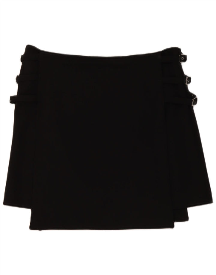 Armani Damen Minirock US 10 Large W34 Schwarz Polyester