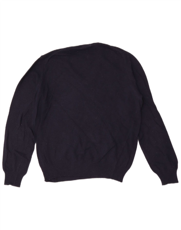 Zara Herren-Pullover mit V-Ausschnitt, mittleres Marineblau