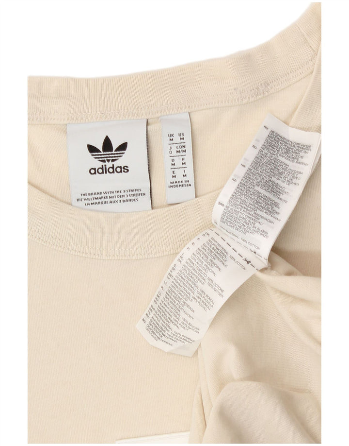 Adidas Herren T-Shirt Top Medium Off White Baumwolle