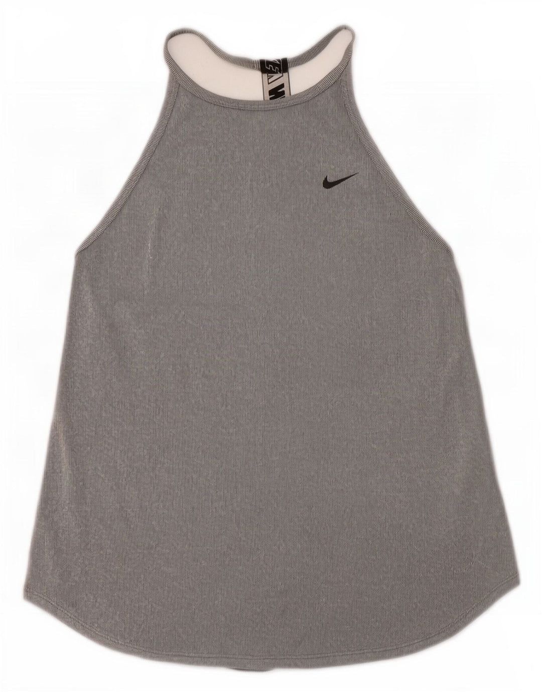 Nike Damen Dri Fit Grafik-Weste-Oberteil UK 8 Small Graues Colourblock-Polyester