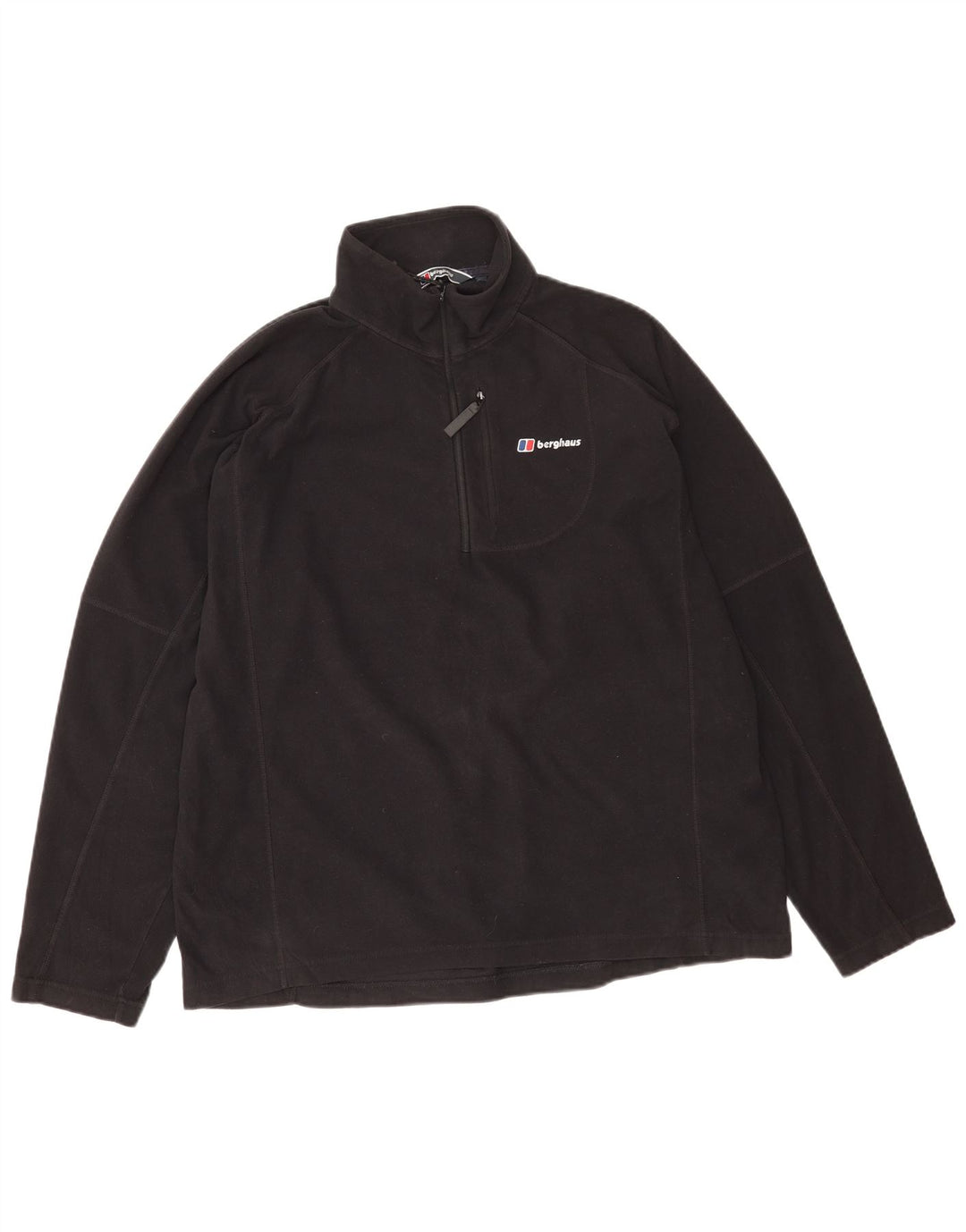 Berghaus Herren-Fleecepullover mit Reißverschluss, XL, Schwarz, Polyester