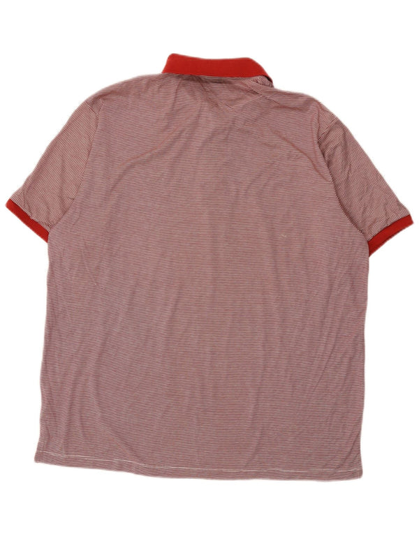 Carrera Herren Poloshirt 3XL rot gestreift aus Baumwolle
