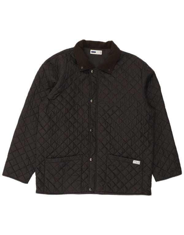 Fila Herren Steppjacke IT 56 3XL Schwarz Polyamid
