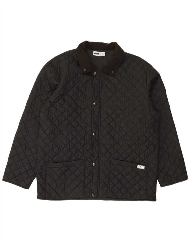 Fila Herren Steppjacke IT 56 3XL Schwarz Polyamid