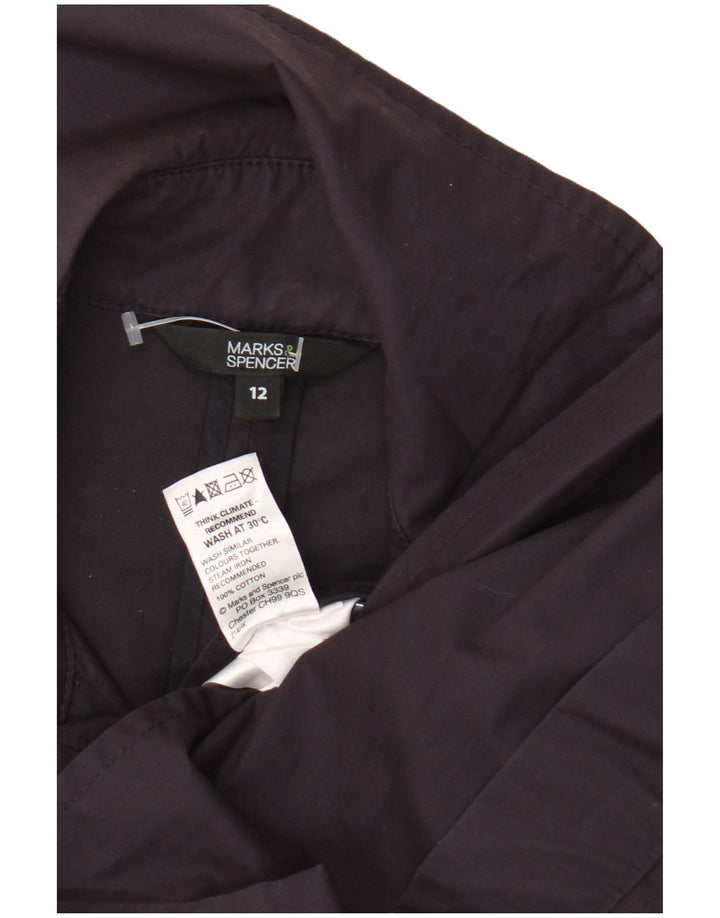 Marks & Spencer Damen Trenchcoat UK 12 Mittellila Baumwolle