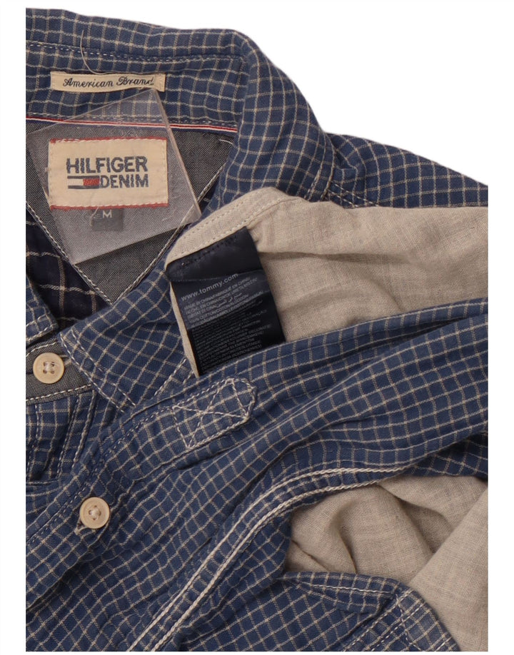 TOMMY HILFIGER Herrenhemd Medium Navy Blue Check Baumwolle
