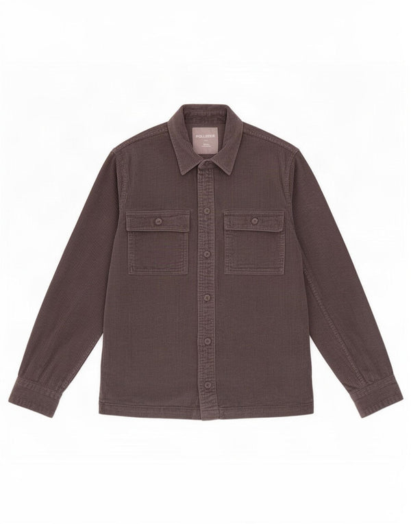 Hollister Herren Cordhemd Small Grau Baumwolle