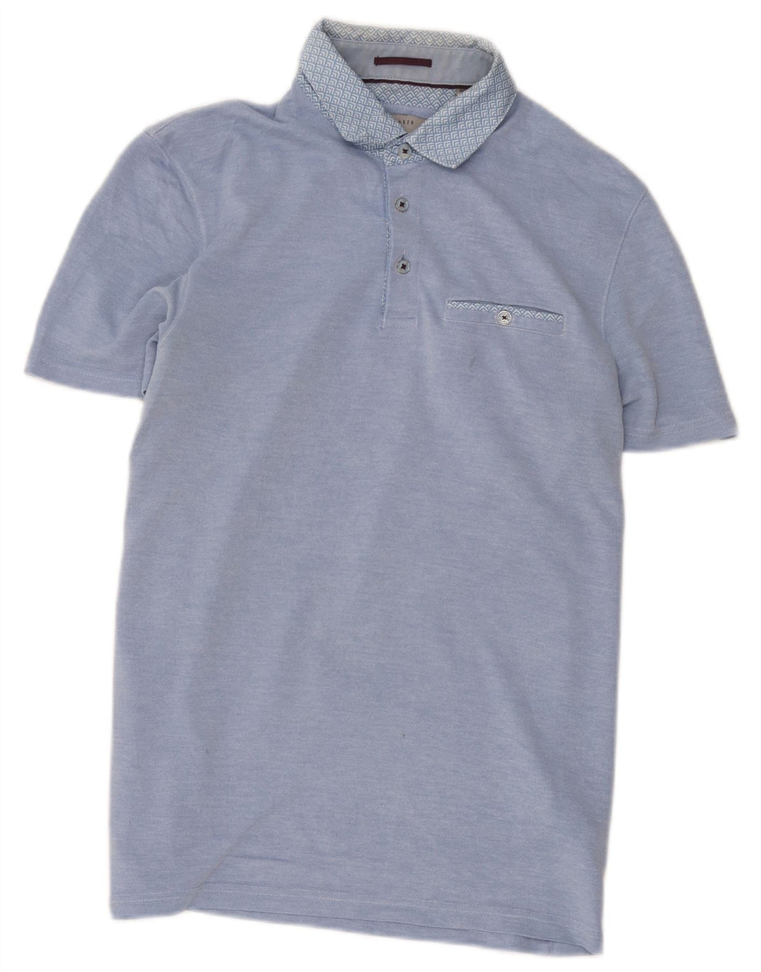 Ted Baker Herren-Poloshirt, Größe 3, Mittelblau, Modal